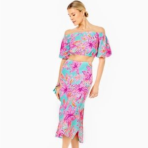 Lilly Pulitzer Esmeray Matching Set • Size Small • New w. tags • Crop top/skirt